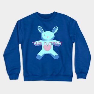 The cutest bunny blue and pink Crewneck Sweatshirt